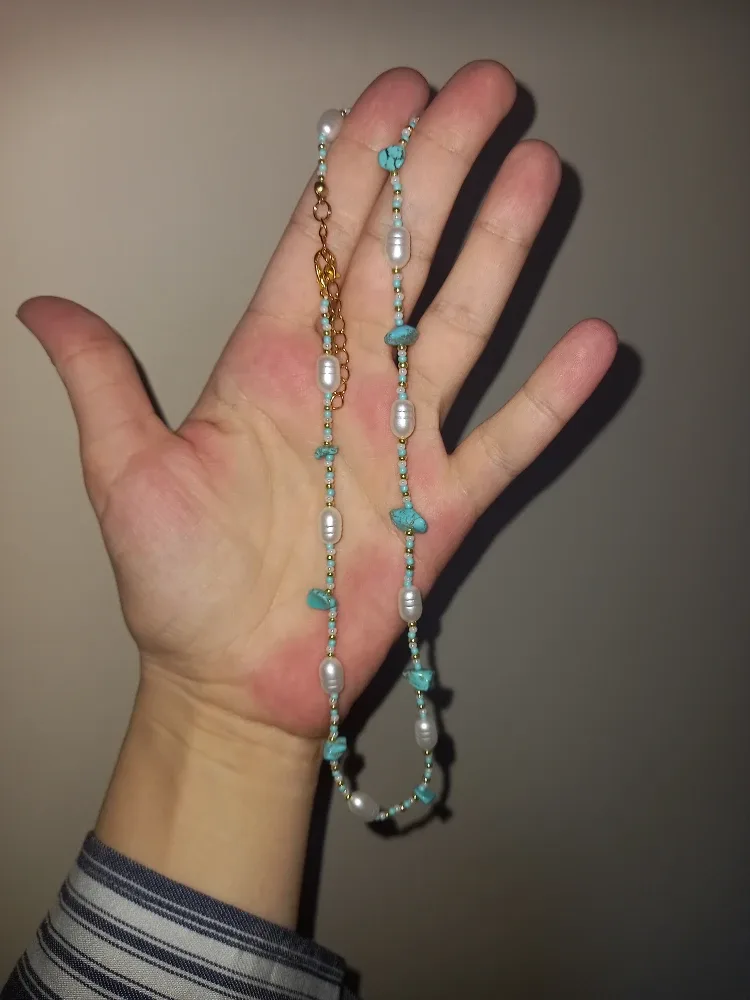 Pearl & Turquoise Beaded Necklace