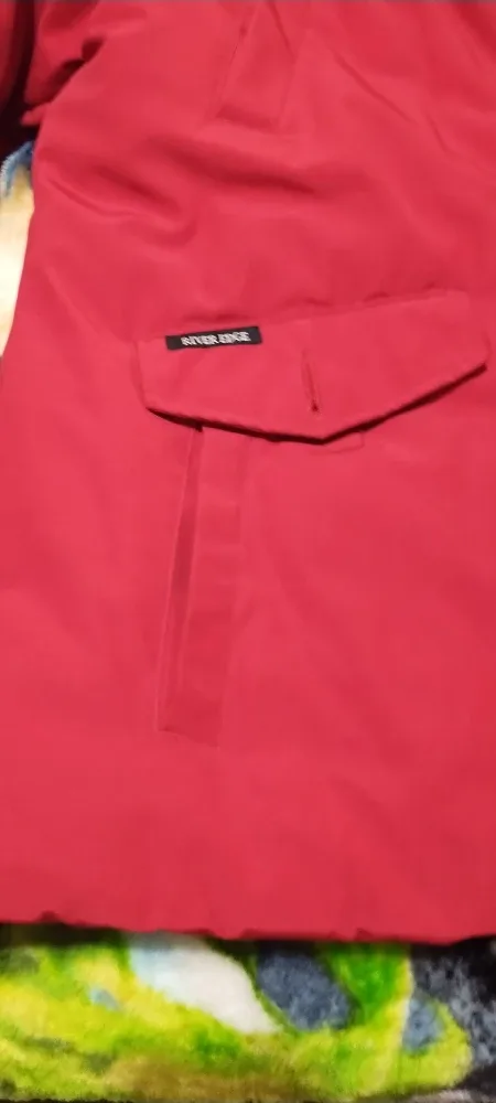 Red Winter Parka with Fur Hood image indicator(9)