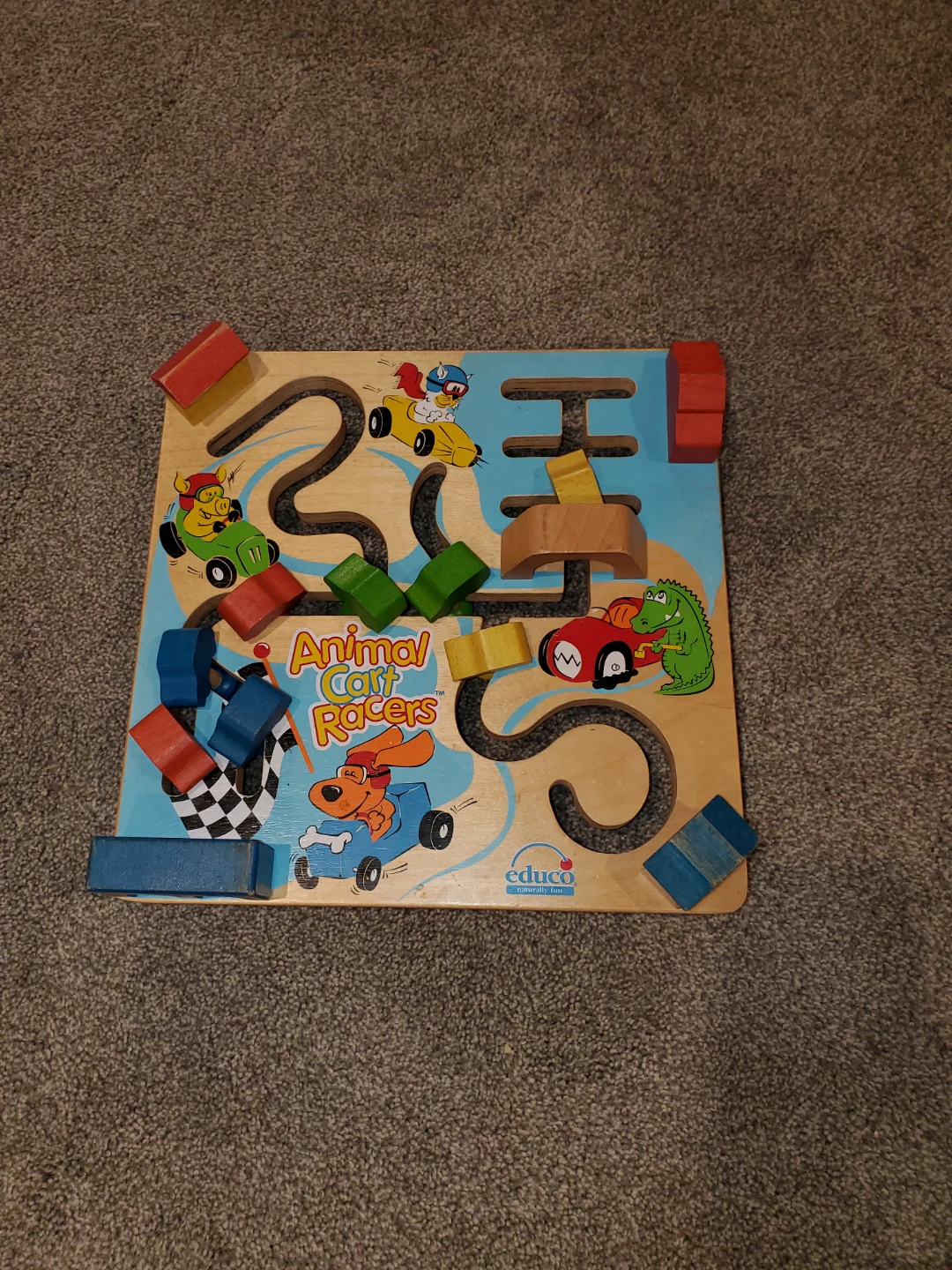 Kids toys bundle (train set, puzzles, race car board) - photo 4