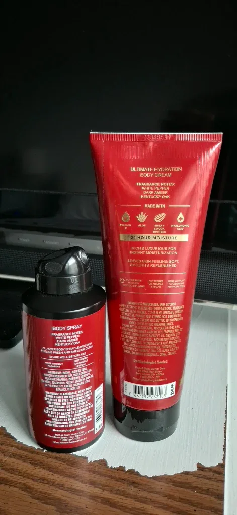 Men's Bourbon Bath&Body works Body Cream and Spray image indicator(2)