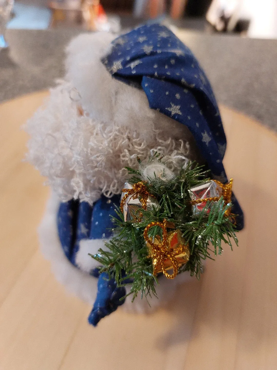 Santa Claus Figurine - Blue & White image indicator(2)