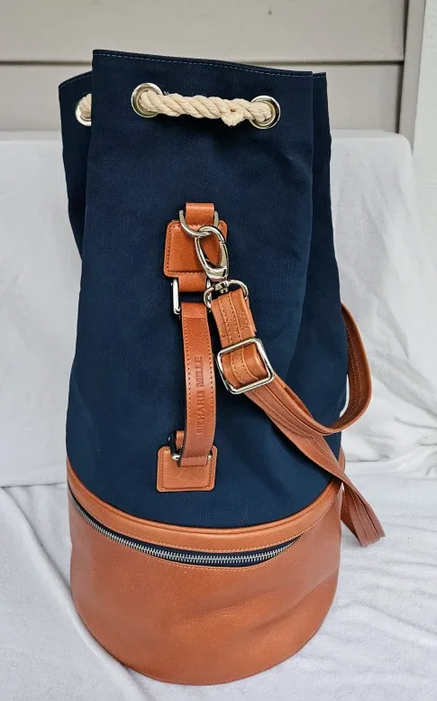 Richard Mille Leather Bucket Handbag Bag Made in Spain Mint