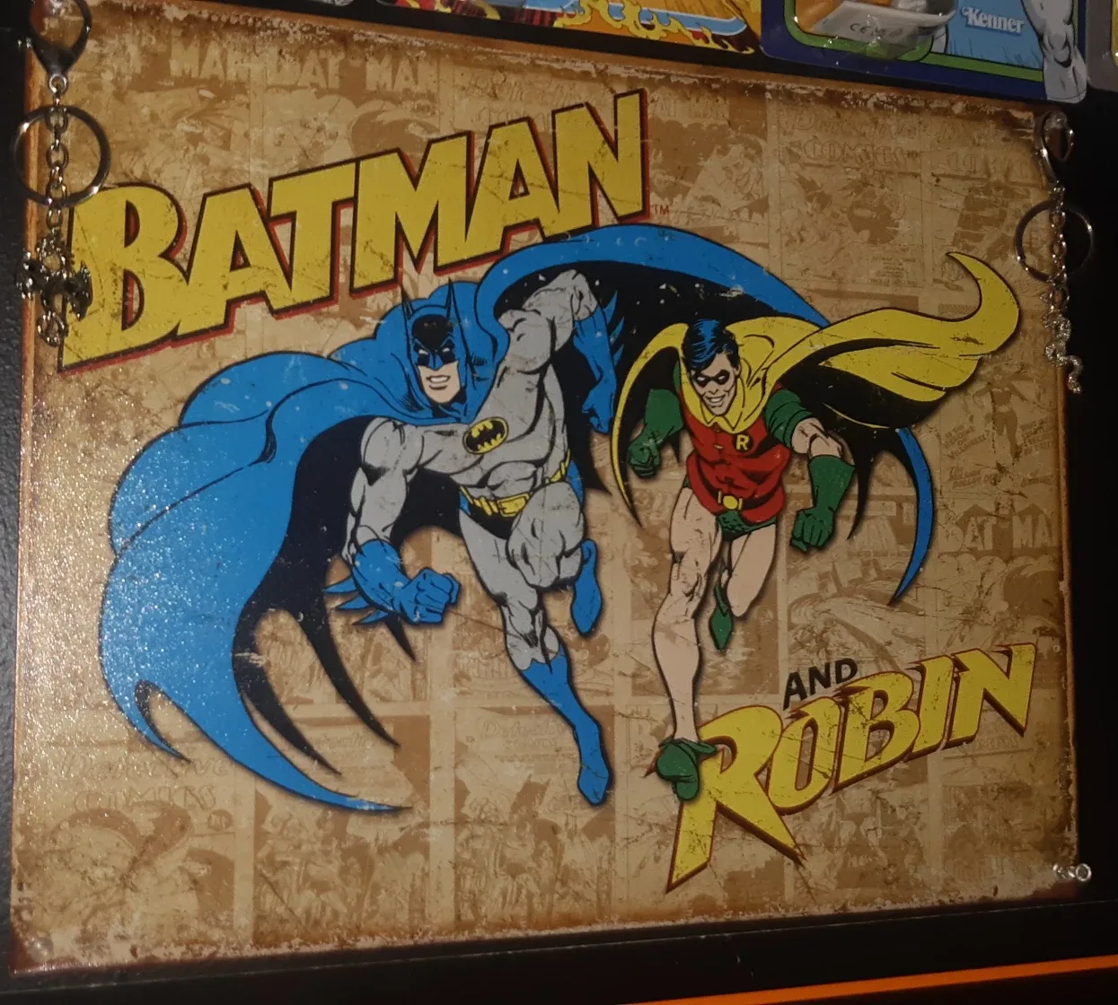 Batman and Robin Metal Sign
