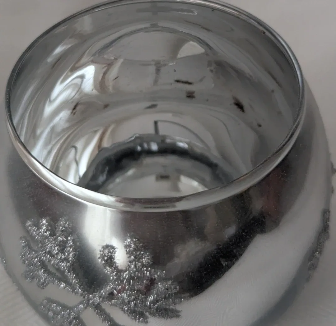 Silver glass ornament planter image indicator(2)