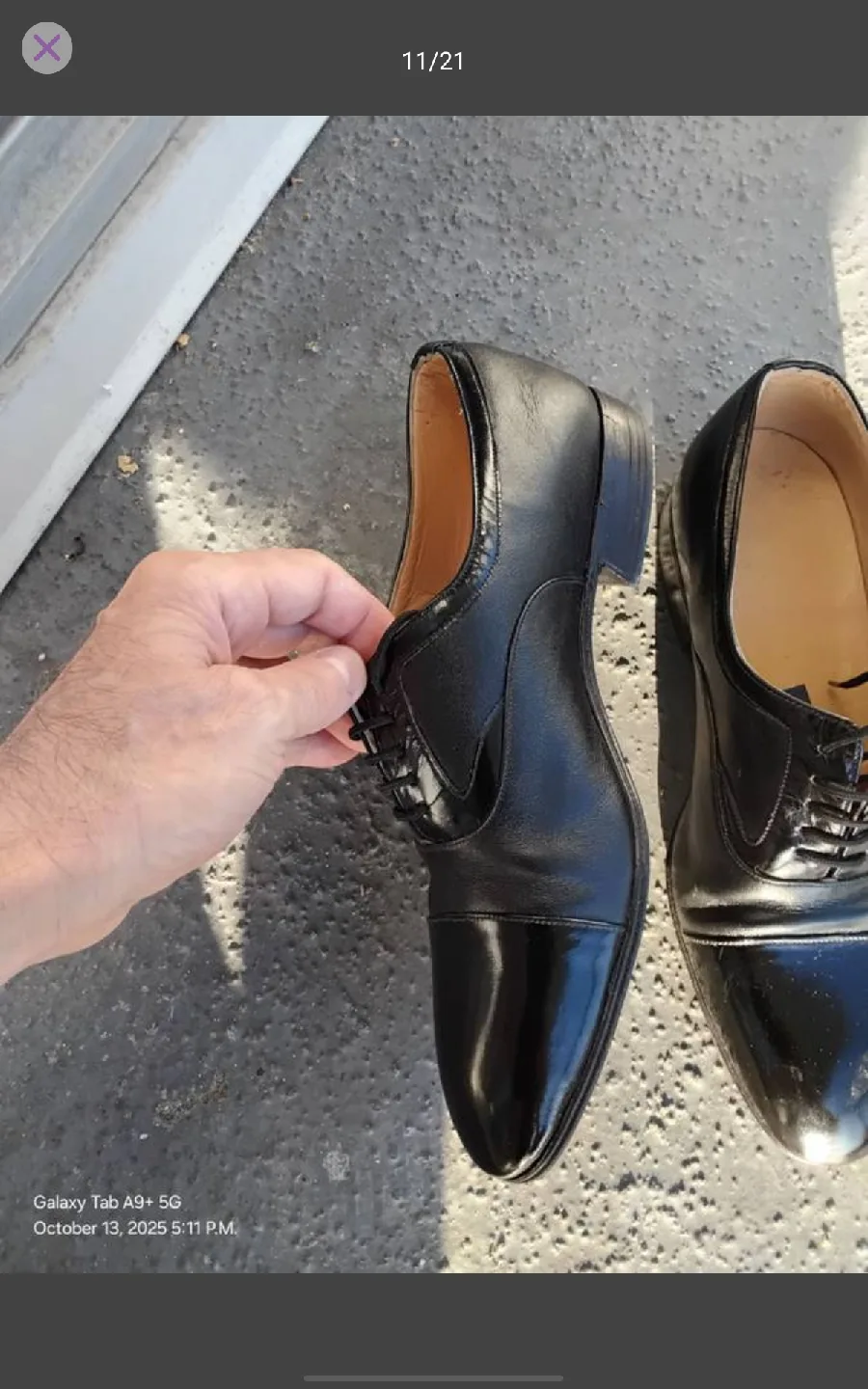 $10  ~ Men's dress shoes in real leather with real leather sole. image indicator(3)
