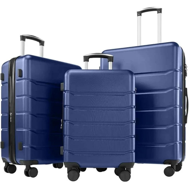 New Hard Shell Lightweight Blue Suitcase