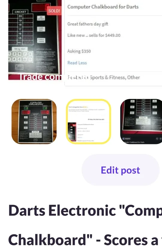 Computer Chalkboard for Darts scoreboard image indicator(5)