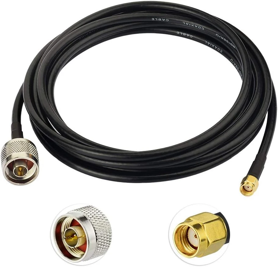 Eightwood RP-SMA Male to N Type Male Extension Cable