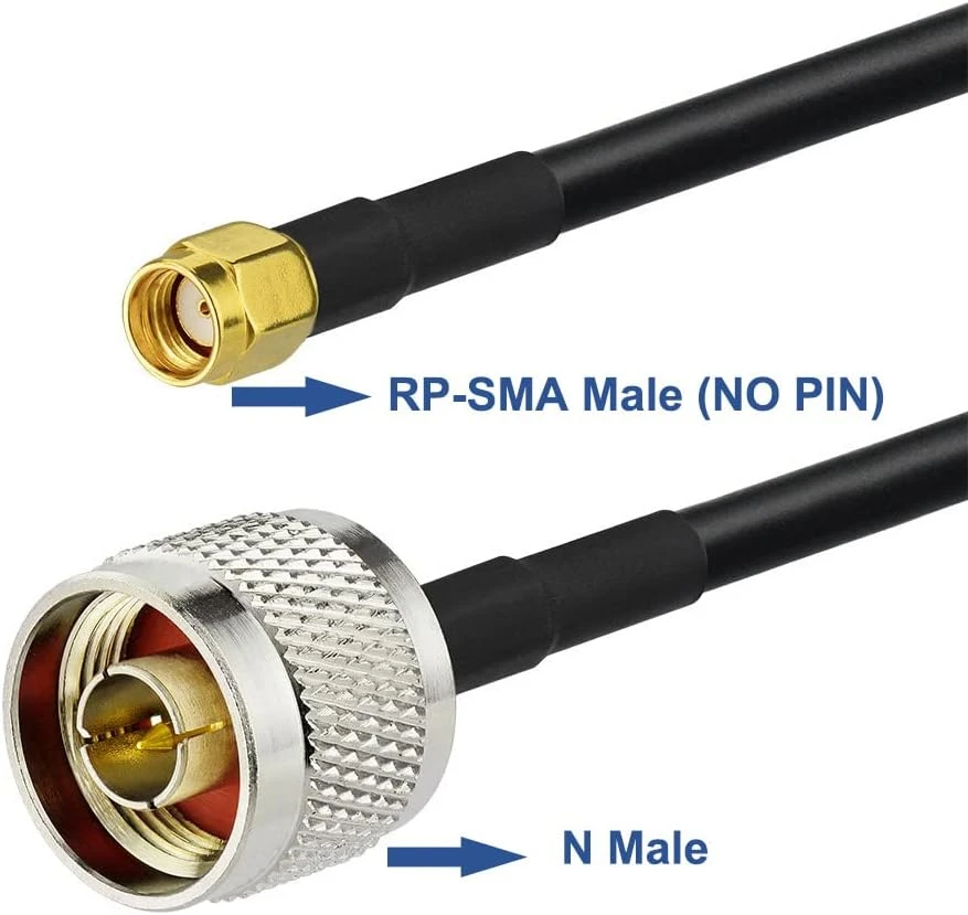 Eightwood RP-SMA Male to N Type Male Extension Cable - photo 5