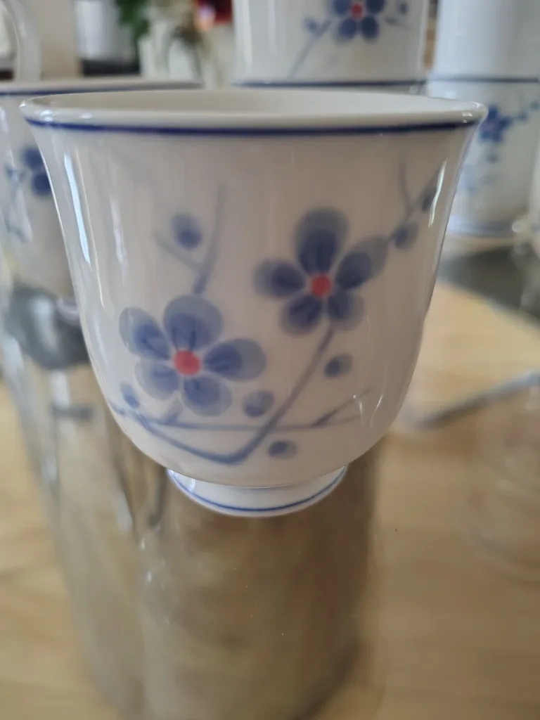 Rare & Vintage Cheng's White Jade Porcelain Tea Set -Japanese image indicator(3)