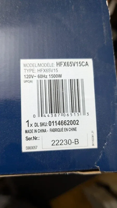 DeLonghi HFX65V15CA Ceramic Tower Heater BRAND NEW! image indicator(5)