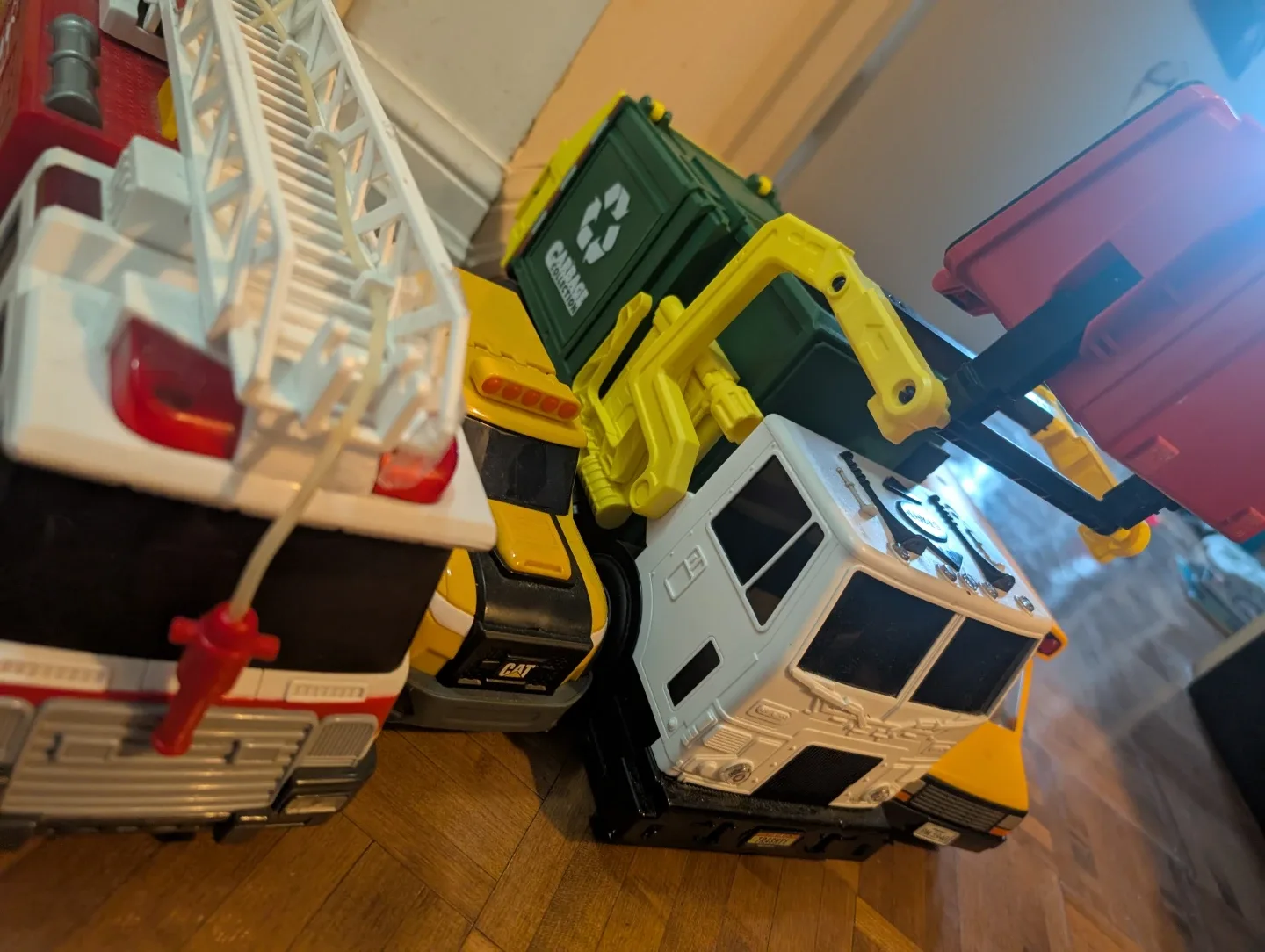 Toy Trucks - Firetruck, School Bus, Garbage Truck thumbnail