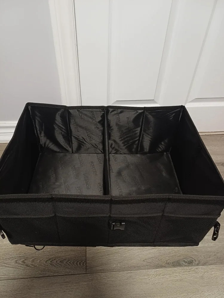 FORTEM Black Collapsible Car Trunk Organizer image indicator(3)