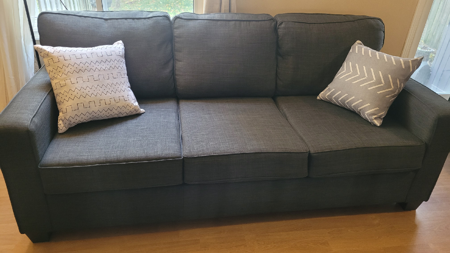 Grey Three-Seater Sofa- The Brick - photo 2