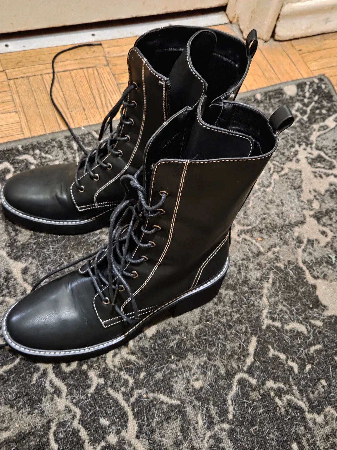 Chinese Laundry Black Lace-Up Boots image indicator(2)