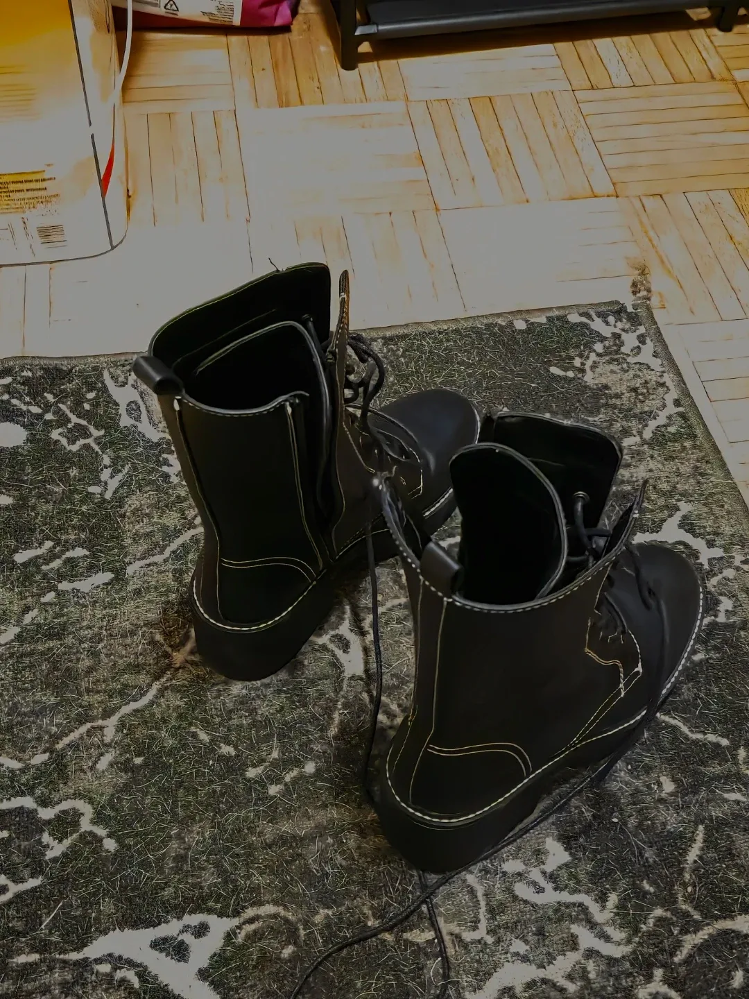 Chinese Laundry Black Lace-Up Boots image indicator(3)