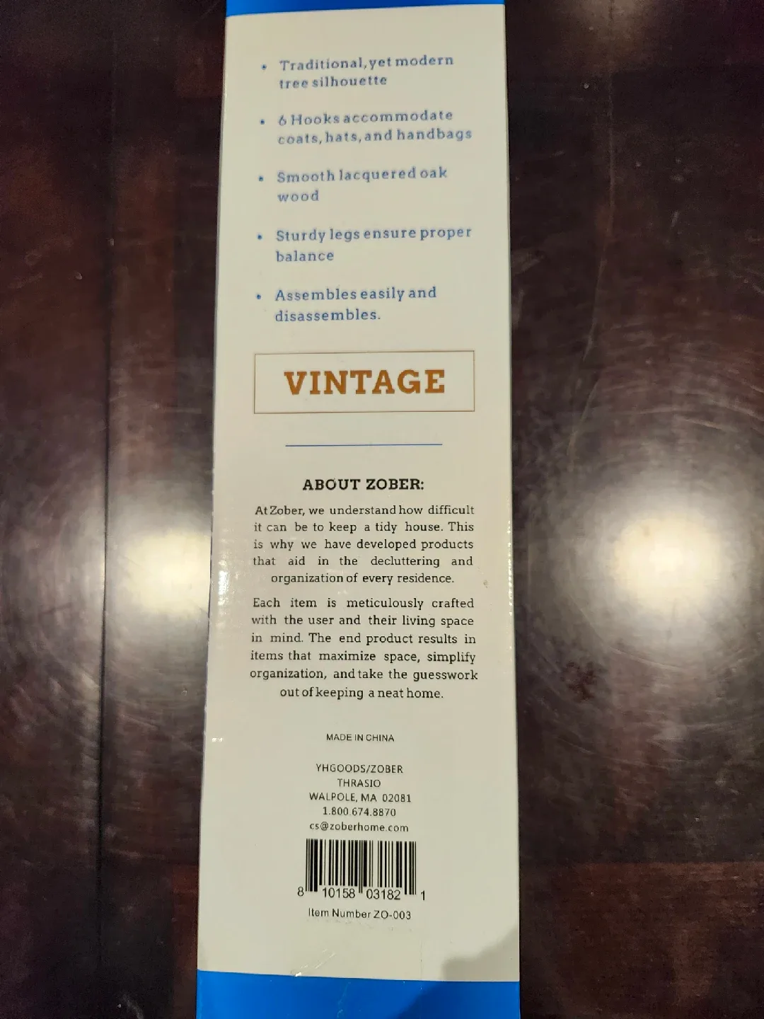 Zober Vintage Coat Rack with 6 Hooks - NEW image indicator(2)