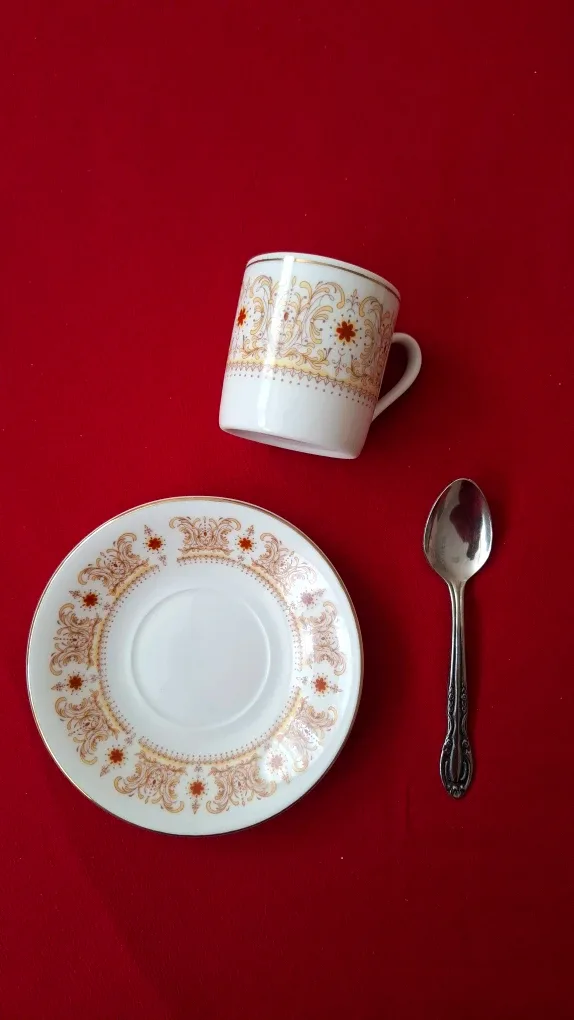 Vintage Espresso Cup & Saucer Set (12) image indicator(4)