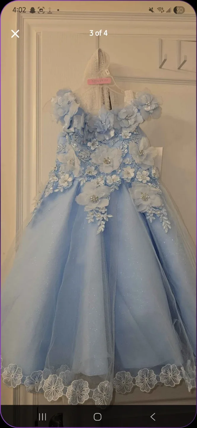New Paparazzi Blue Flower Girl Dress image indicator(2)
