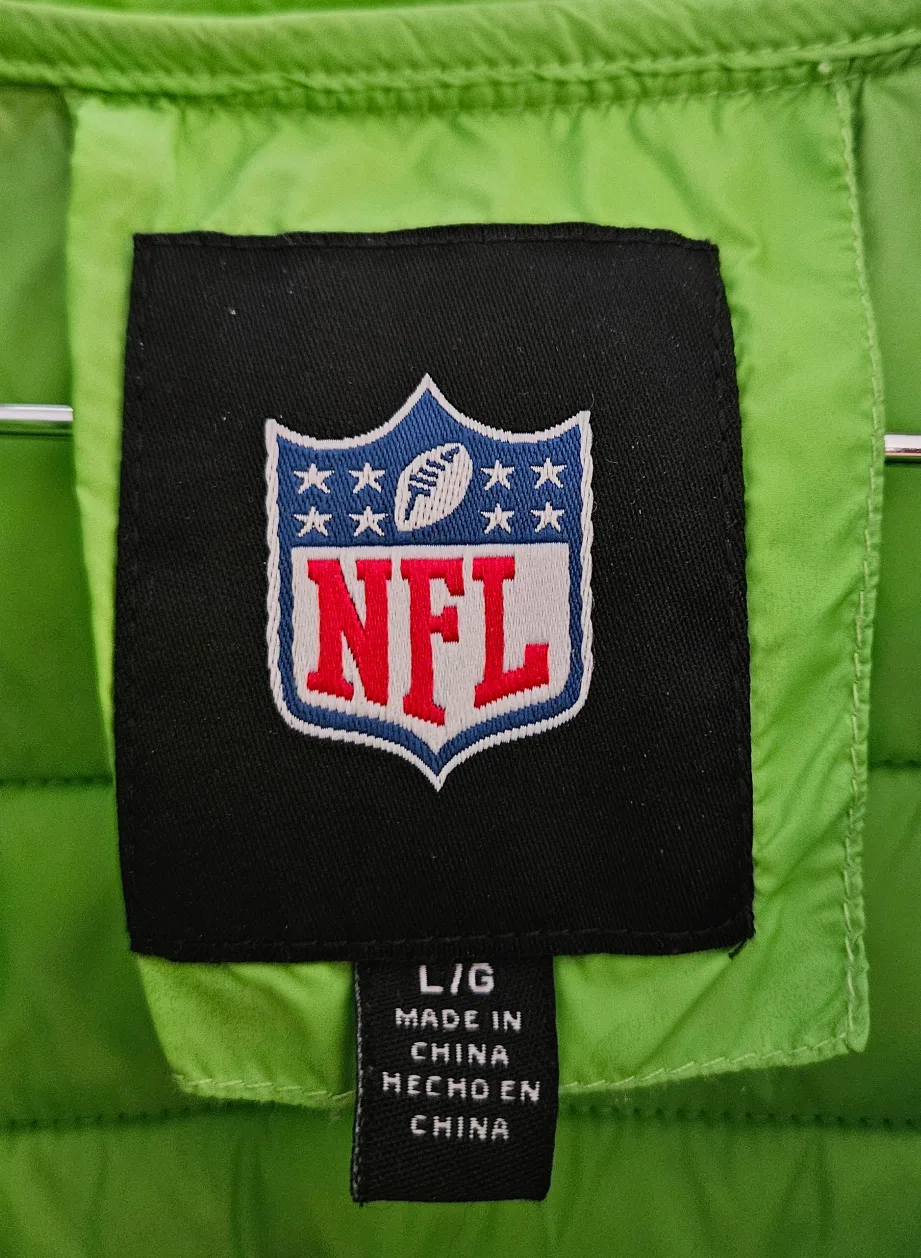 Seattle Seahawks Puffy Vest Size Large Blue/Green image indicator(3)