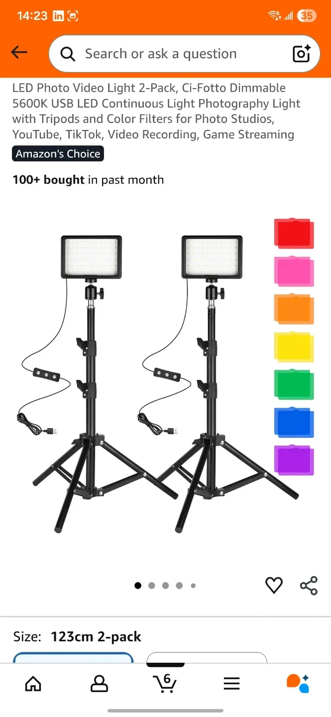 Ci-Fotto LED Photo Video Light 2-Pack