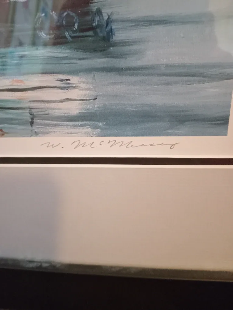 Autographed Hangable Framed Painting of Sail Boat image indicator(4)