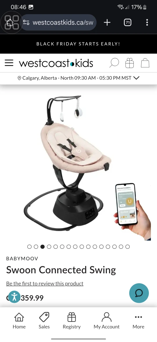 Babymoov Swoon Connected Baby Swing - photo 2