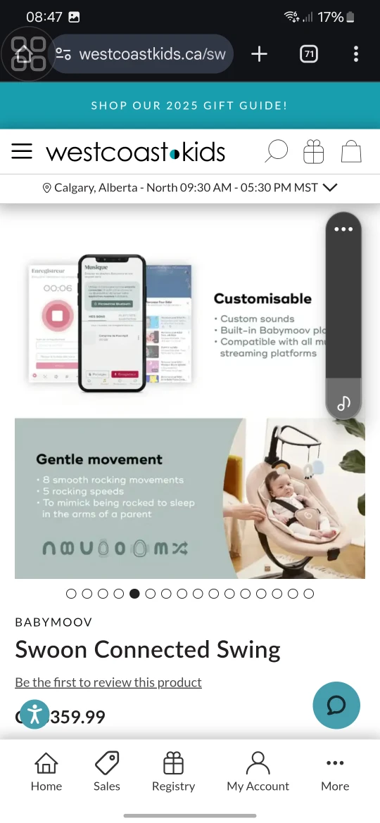 Babymoov Swoon Connected Baby Swing - photo 4