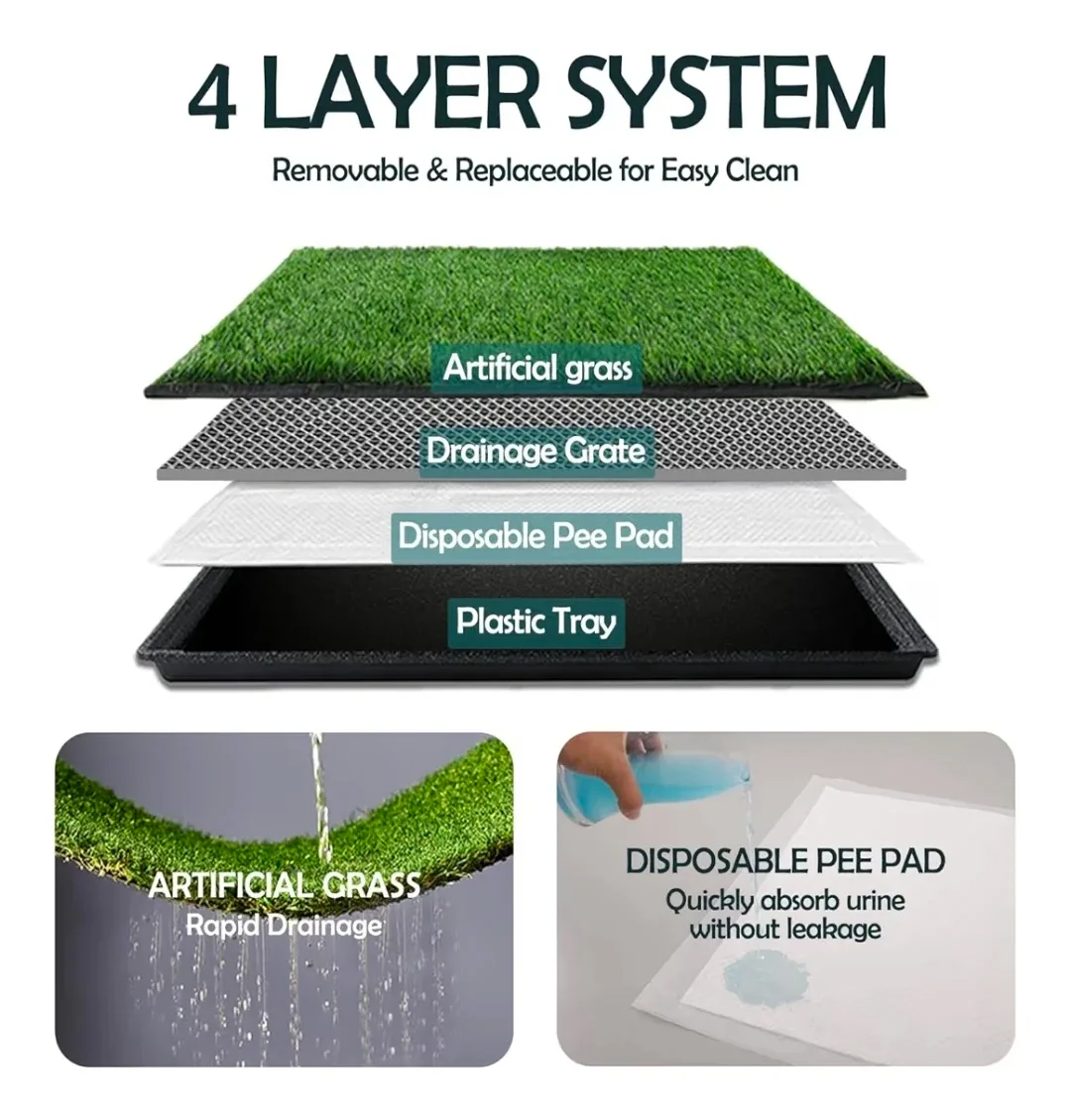 Dog Artificial Grass Pee Pad - 17x13 inches image indicator(4)
