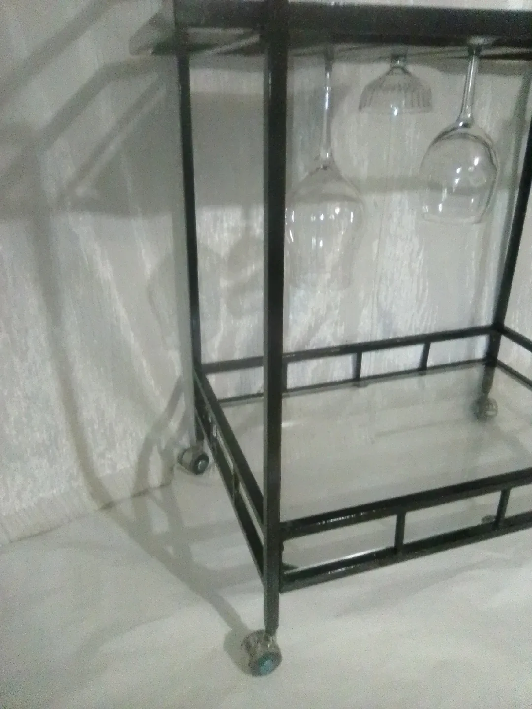 Black Metal & Glass Bar Cart image indicator(3)