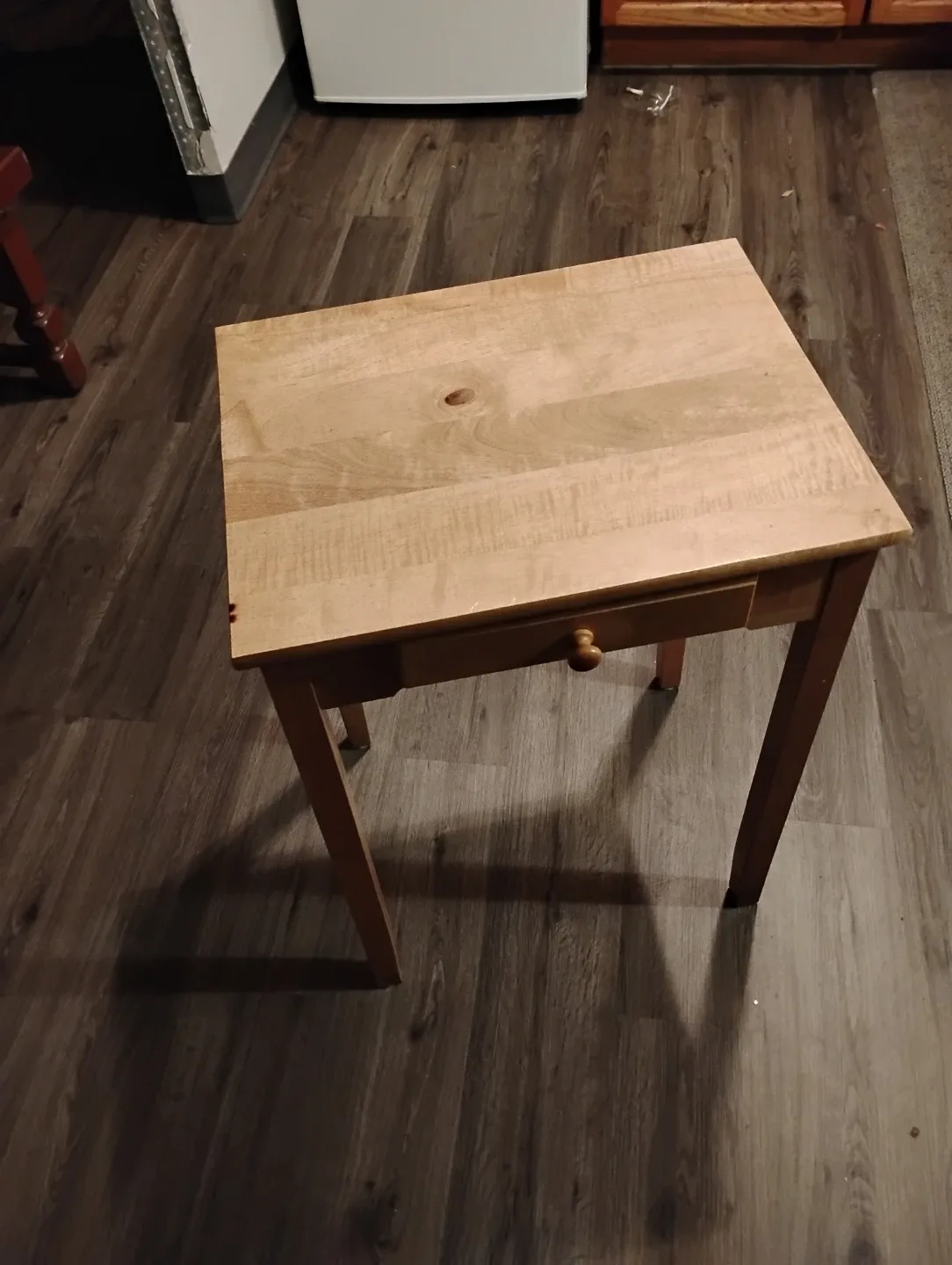 Wooden Side Table with Drawer thumbnail