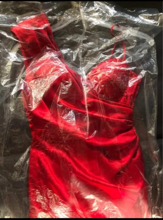 Red Satin Dress