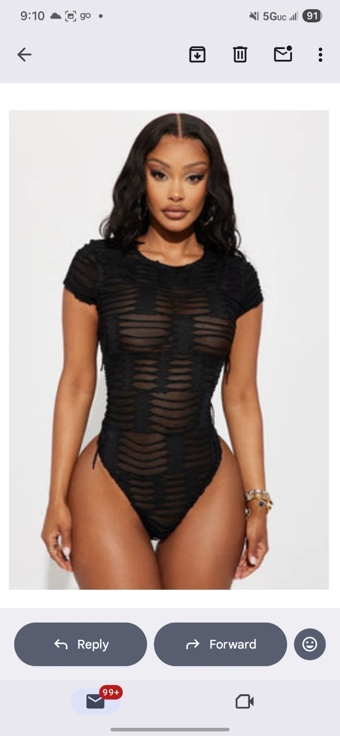 Fashion Nova Black Bodysuit