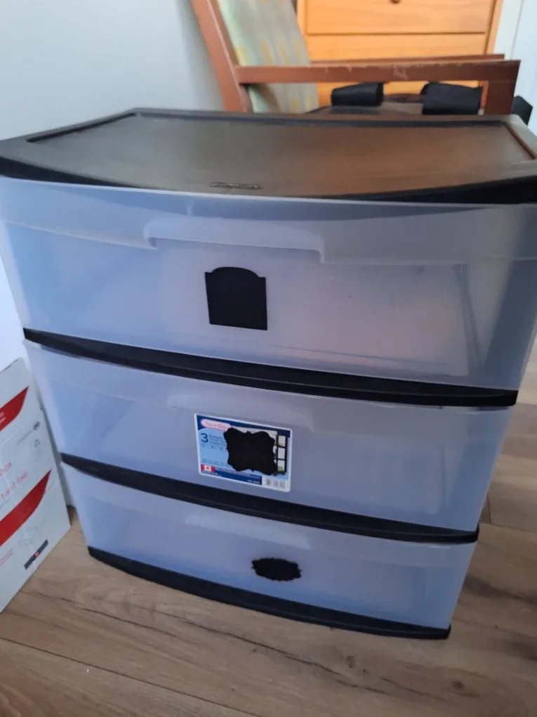 Sterilite 3-Drawer Wide Weave Tower - Black