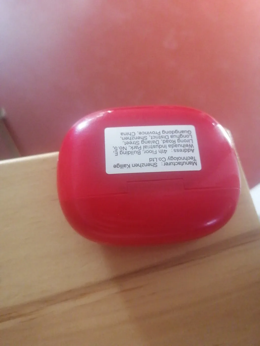 Red Wireless Earbuds Bluetooth image indicator(3)