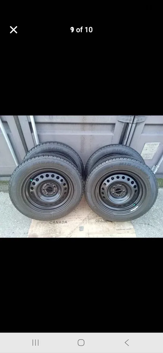 winter tires on rims (225/65R17, 5×127