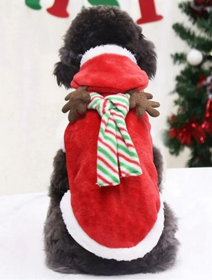 Christmas Puppy Clothes, Warm Pet Dog Cat Jacket Coat, Winter... - photo 3