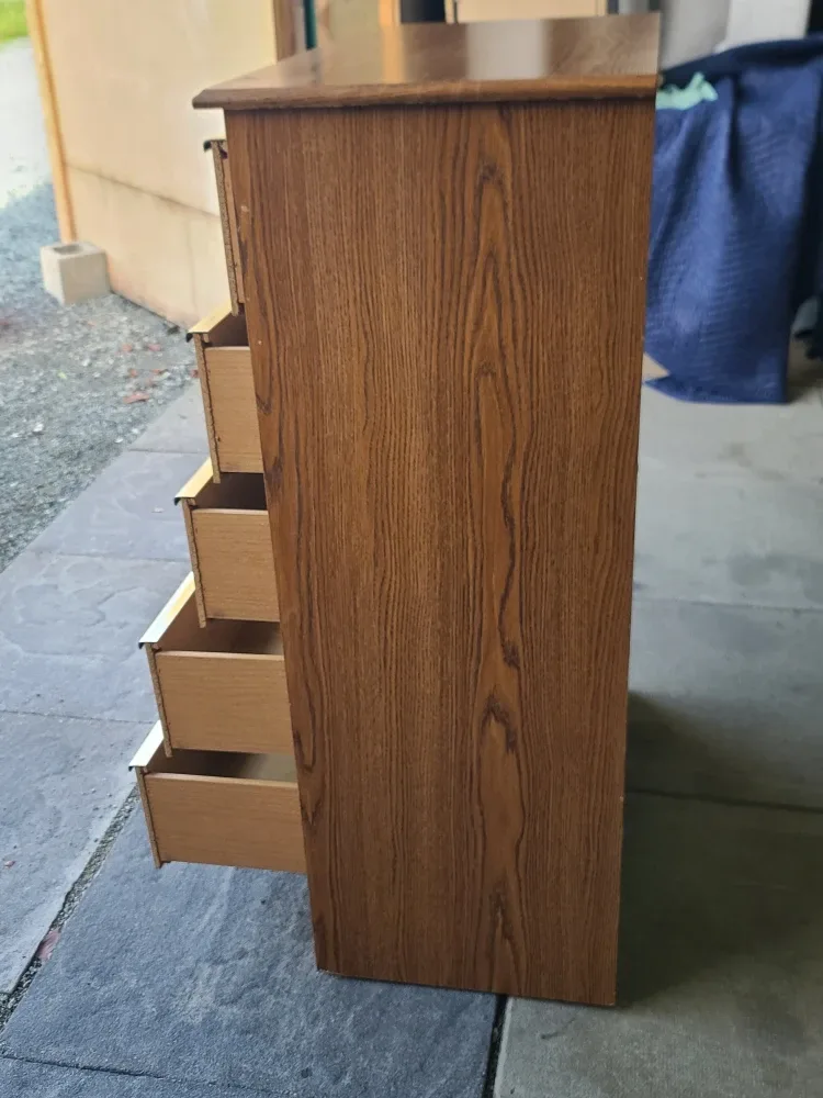 5-Drawer Oak Highboy Dresser image indicator(5)