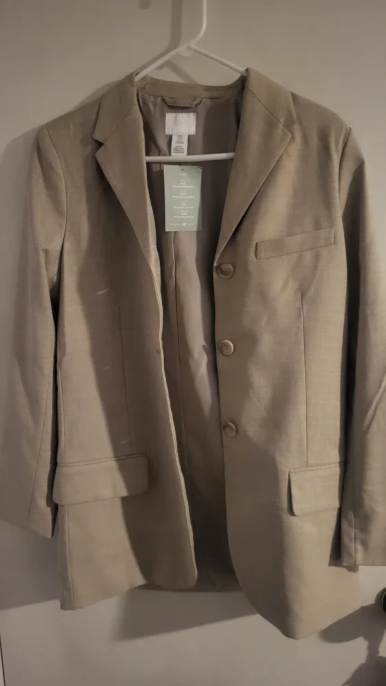 New H&M Beige Blazer - Size XS image indicator(4)