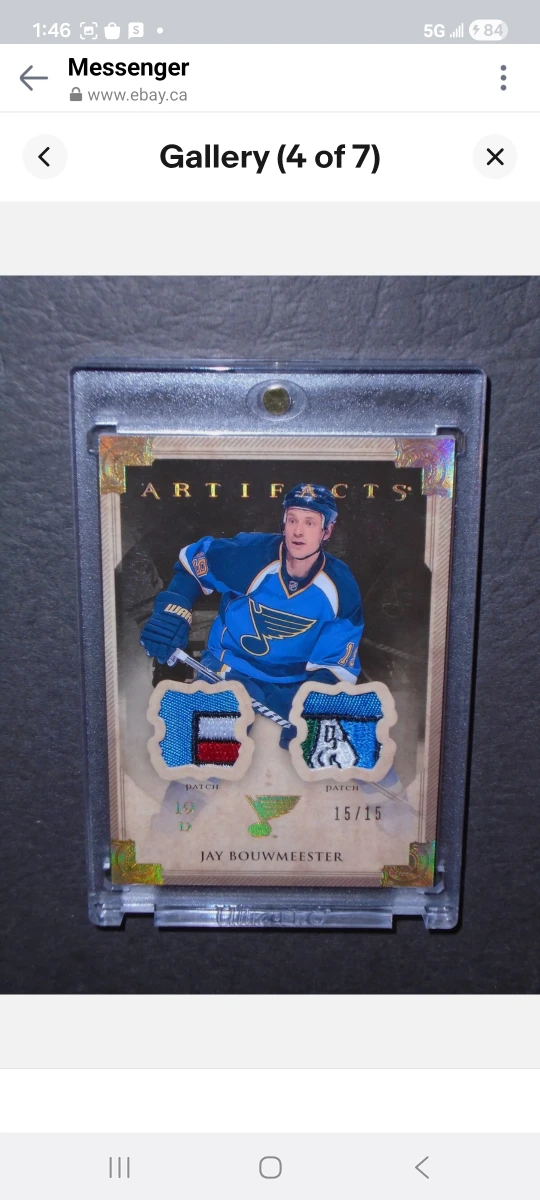 Jay Bouwmeester Upper Deck Artifacts Patch Card/Calgary - photo 2