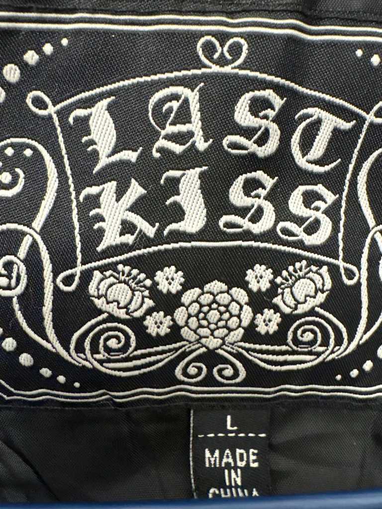 Last Kiss Black & White Herringbone Coat - Size L - photo 2