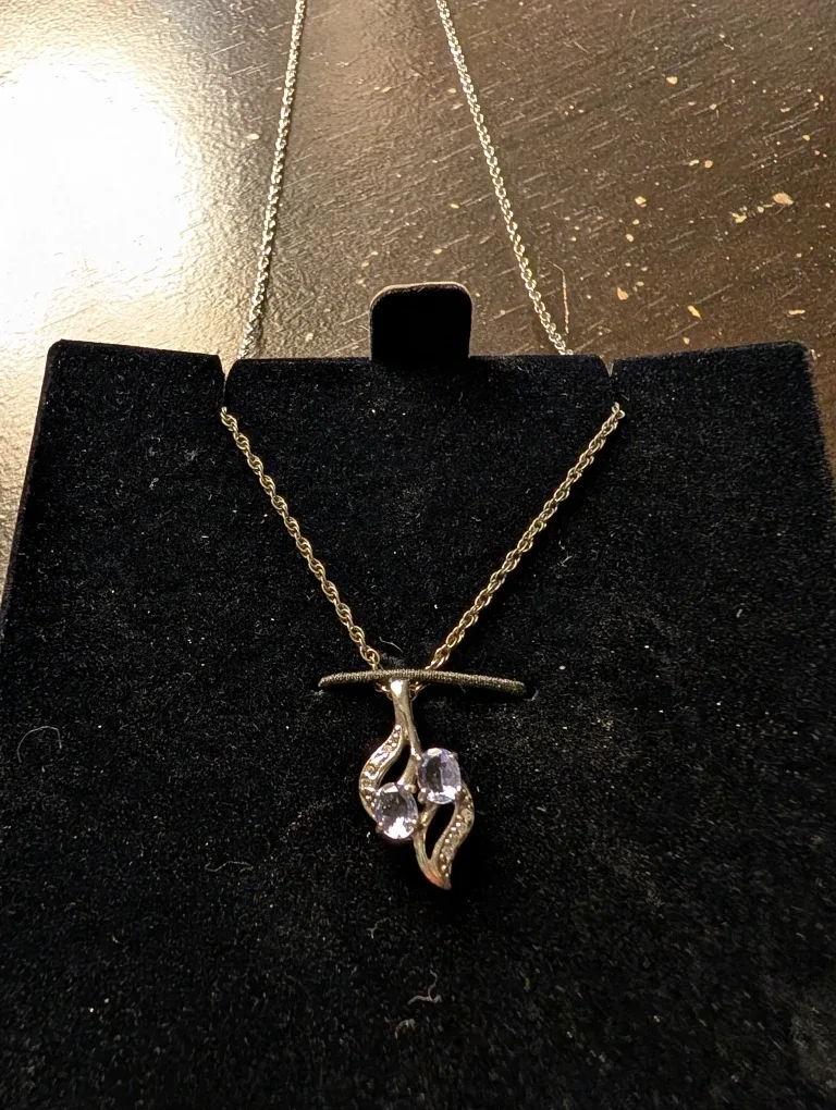 Tanzanite Infinity Pendant & Chain