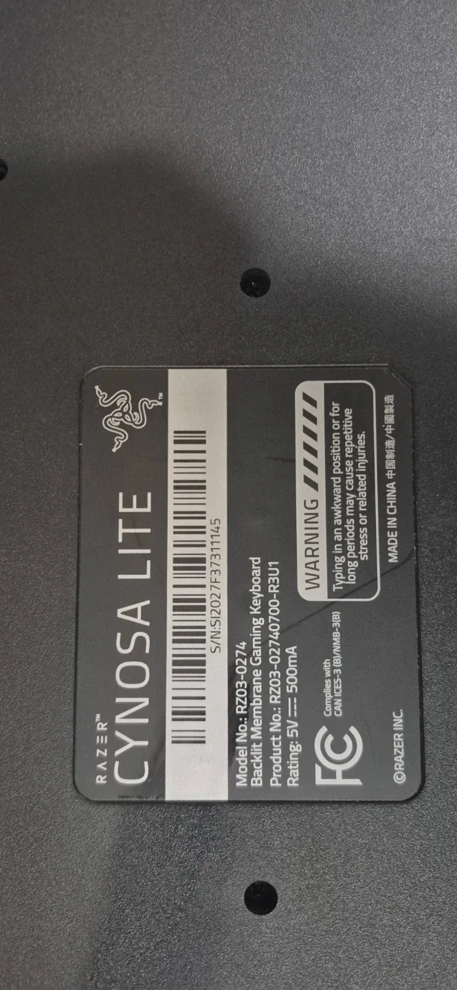 Razer Cynosa Lite Keyboard