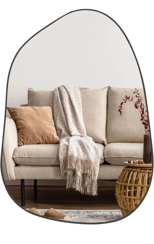 Irregular Wall Mirror - Black, 27"x19" image indicator(3)