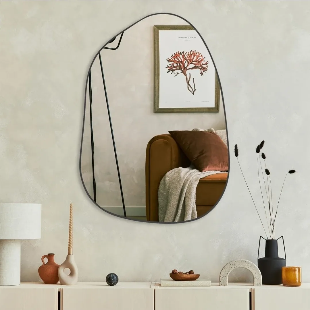 Irregular Wall Mirror - Black, 27"x19" image indicator(5)