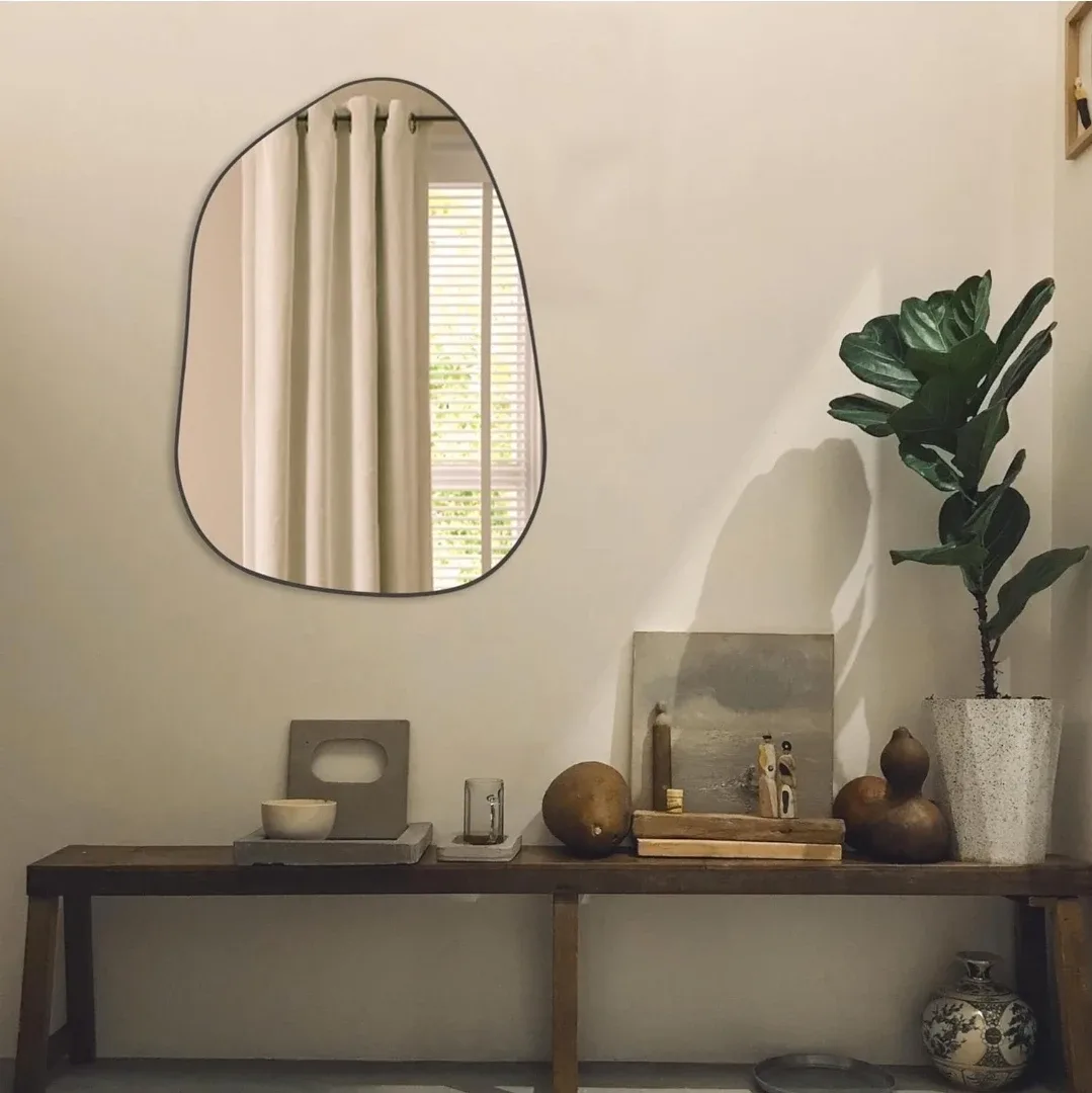 Irregular Wall Mirror - Black, 27"x19" image indicator(6)