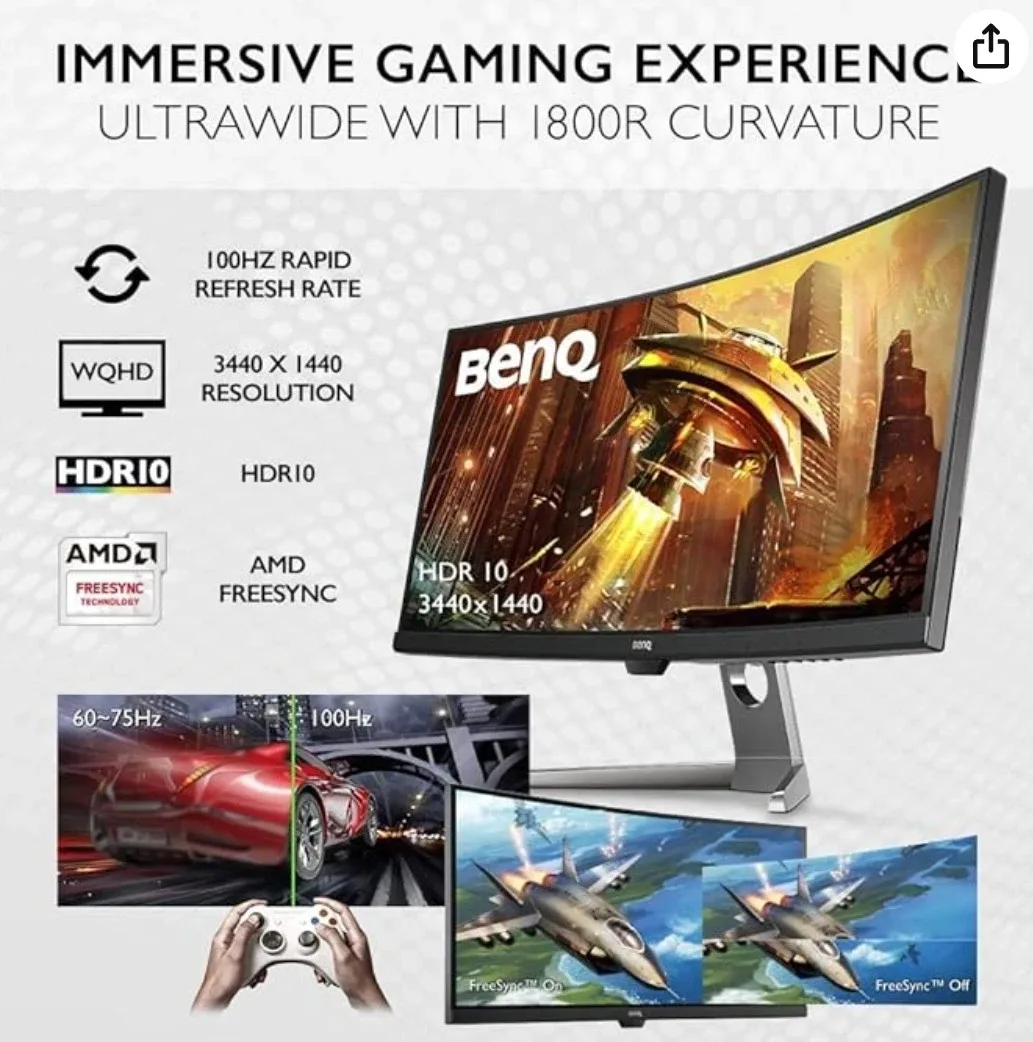 35 Inch Ultrawide Gaming Monitor G-Sync Compatible image indicator(2)
