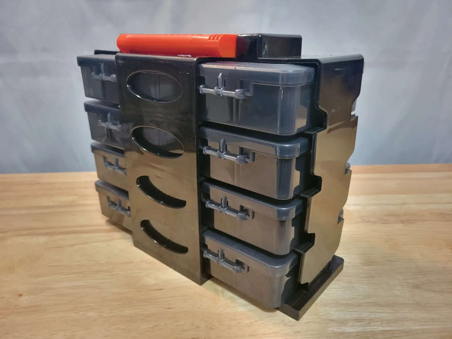 Gray Stackable Storage Container Box image indicator(2)