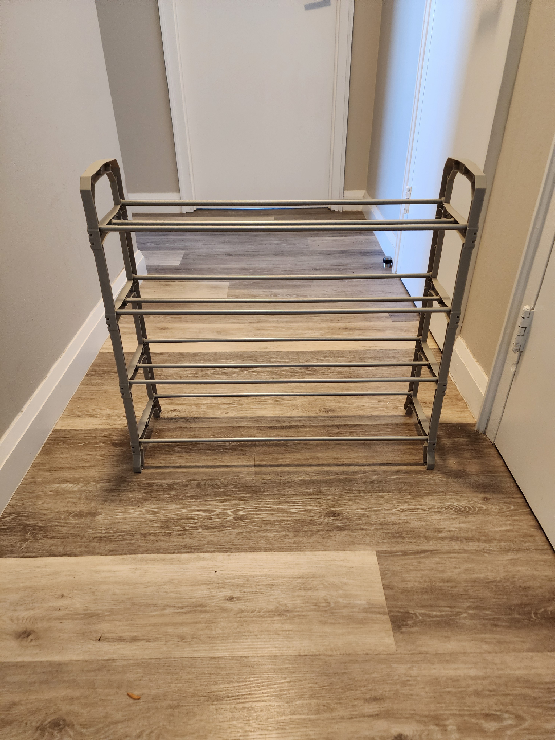 Grey Metal Shoe Rack or Closet Organizer