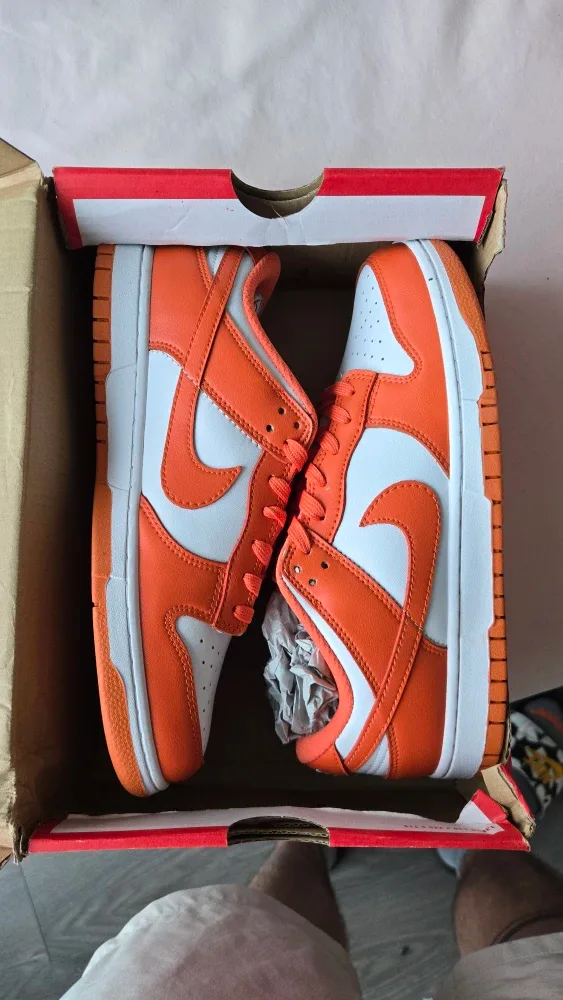 Nike Dunk Low White Orange Snow Field Size 10